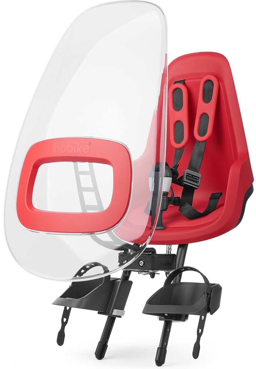 Ветровое стекло для велокресел Bobike Windscreen One +, цвет: красный8015500006 Ветровое стекло для велокресел Bobike Windscreen One +, цвет: красный8015500006Ветровое стекло BOBIKE ONE+ сделано из крепкого, ударопрочного и полностью прозрачного пластика. Его привлекательный дизайн и цветовые акценты отлично сочетаются с Вашим велокреслом BOBIKE ONE Mini. Ветровое стекло регулируется по наклону и обеспечивает полную защиту ребёнка от ветра и дождя. Вы можете установить лобовое стекло прямо в крепёж велокресла. Система крепления Click & Go позволяет быстро и без инструментов установить и снять стекло, а так же переставить его между разными велокреслами. • Для велокресел BOBIKE • Ударопрочная конструкция • Система Click & Go • Регулируемый наклон стекла • Совместимо с велокреслами BOBIKE ONE Mini • Установка без инструментов • Голландский дизайн • Сделано в Европе