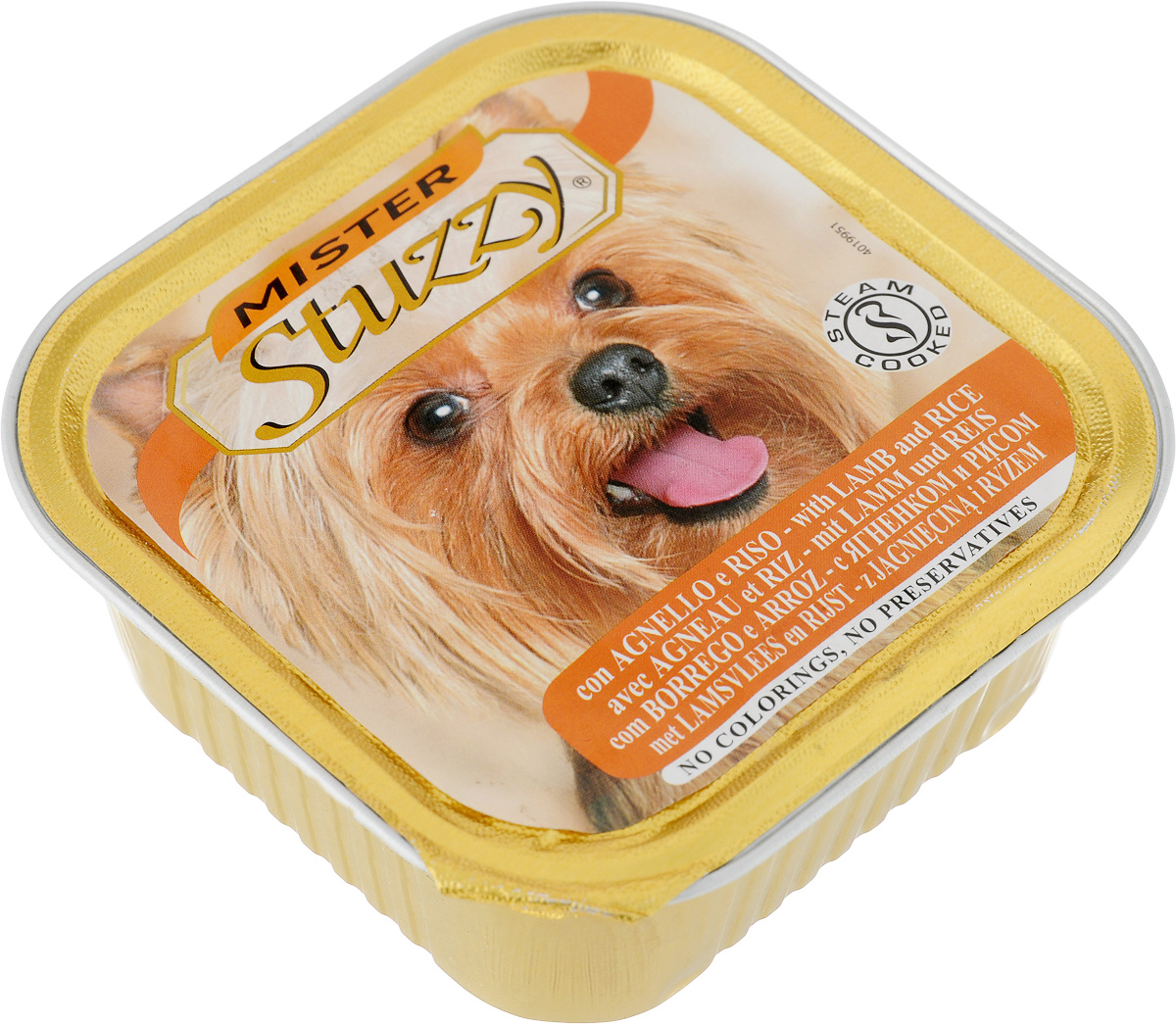 Консервы для собак Stuzzy Mister, с ягненком и рисом, 150 г131.C258 Консервы для собак Stuzzy Mister, с ягненком и рисом, 150 г131.C258Stuzzy Mister - это полнорационный корм для взрослых собак. Корм обогащен таурином и витамином Е для поддержания правильной работы сердца и иммунной системы. Инулин обеспечивает всасывание питательных веществ, а биотин способствуют великолепному внешнему виду кожи и шерсти. Корм приготовлен на пару, не содержит красителей и консервантов. Товар сертифицирован.