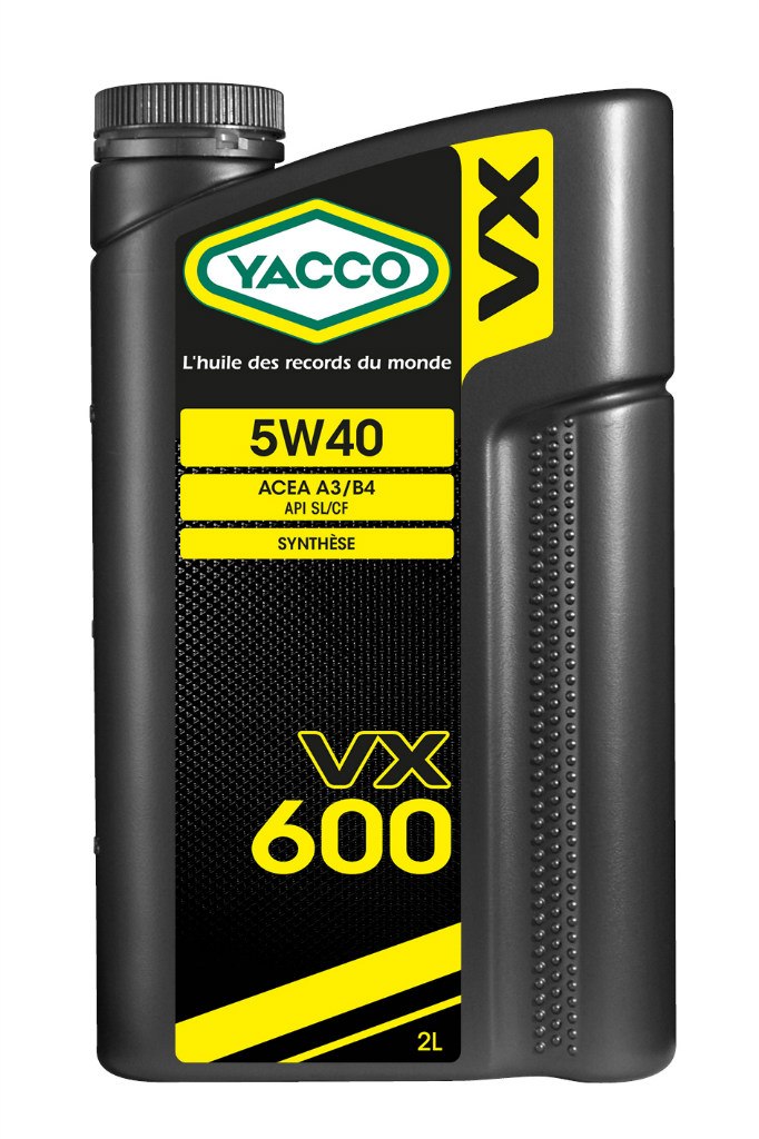 Масло моторное Yacco VX 600 5W40, 2 л302924 Масло моторное Yacco VX 600 5W40, 2 л302924ПРИМЕНЕНИЕ: Высокопроизводительное синтетическое масло для применения в бензиновых и дизельных двигателях Специально разработано и особо рекомендовано к применению в бензиновых (в особенности многоклапанных) и дизельных (в особенности турбированных системы Common Rail) двигателях. Оптимально подходит для автомобилей, требующих дополнительной защиты от износа и использующихся как в частых коротких поездках в городских условиях, так и в дальних поездках на высоких скоростях. Обеспечивает легкий пуск двигателя при сверхнизких температурах и надежную защиту от износа при высоких. Значительно превышает эксплуатационные требования норм ACEA A3/B4 и API SL/CF. ПРЕИМУЩЕСТВА: • Повышенная термическая устойчивость предотвращает образование отложений • Превосходные моющие и диспергирующие свойства • Оптимальное смазывание и защита узлов двигателя во всех температурных режимах • Особый пакет противоизносных и противозадирных присадок снижает трение и износ двигателя СПЕЦИФИКАЦИИ И ОДОБРЕНИЯ:...