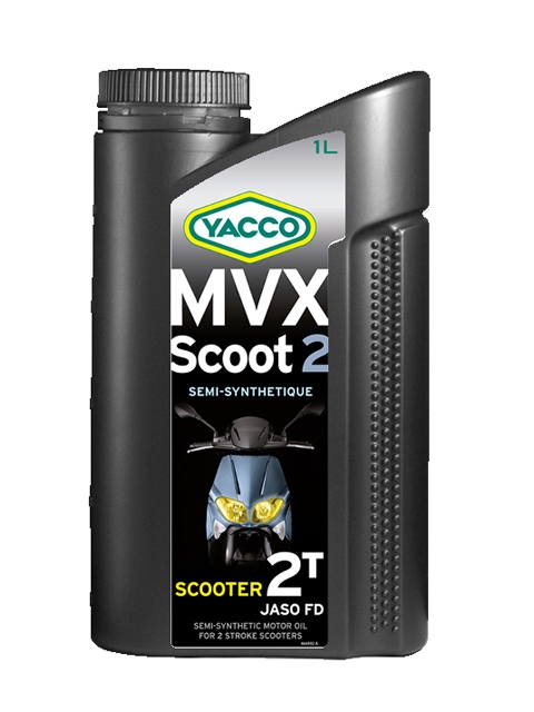 Масло Yacco MVX SCOOT 2, для 2-тактных двигателей скутеров, 1 л333825 Масло Yacco MVX SCOOT 2, для 2-тактных двигателей скутеров, 1 л333825MVX SCOOT 2 Полусинтетическое масло для 2-тактных двигателей скутеров ПРИМЕНЕНИЕ Специально разработанная формула полусинтетического масла для 2-тактных двигателей скутеров с жидкостным или воздушным охлаждением. Особо адаптировано для применения в городских условиях. Подходит для раздельной смазки или для приготовления смесей. Дозировка согласно рекомендациям производителя техники. ПРЕИМУЩЕСТВА • Отличные противодымные свойства • Оптимальная смазка при высокой температуре • Постоянное присутствие особо устойчивой смазочной пленки во избежание рисков заклинивания двигателя • Предварительно разбавленное масло обеспечивает мгновенную растворимость в топливе • Препятствует образованию нагара на свечах и закоксовыванию поршневых колец СПЕЦИФИКАЦИИ И ОДОБРЕНИЯ MVX SCOOT 2 официально одобрено: JASO FD MVX SCOOT 2 соответствует требованиям спецификаций: API TC; ISO-L-EDG