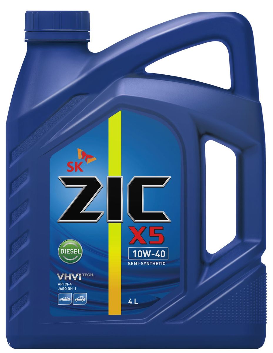 Масло моторное ZIC X5 Diesel, полусинтетическое, класс вязкости 10W-40, API CI-4, 4 л. 162660162660 Масло моторное ZIC X5 Diesel, полусинтетическое, класс вязкости 10W-40, API CI-4, 4 л. 162660162660Всесезонное полусинтетическое моторное масло высшего качества ZIC X5 Diesel предназначено для дизельных двигателей малого и среднего объемов. Изготовлено на основе базового масла YUBASE и сбалансированного пакета современных присадок. Адаптировано к дизельному топливу российских стандартов. Плотность при 15°C: 0,8507 г/см3. Температура вспышки: 240°С. Температура застывания: -37,5°С.
