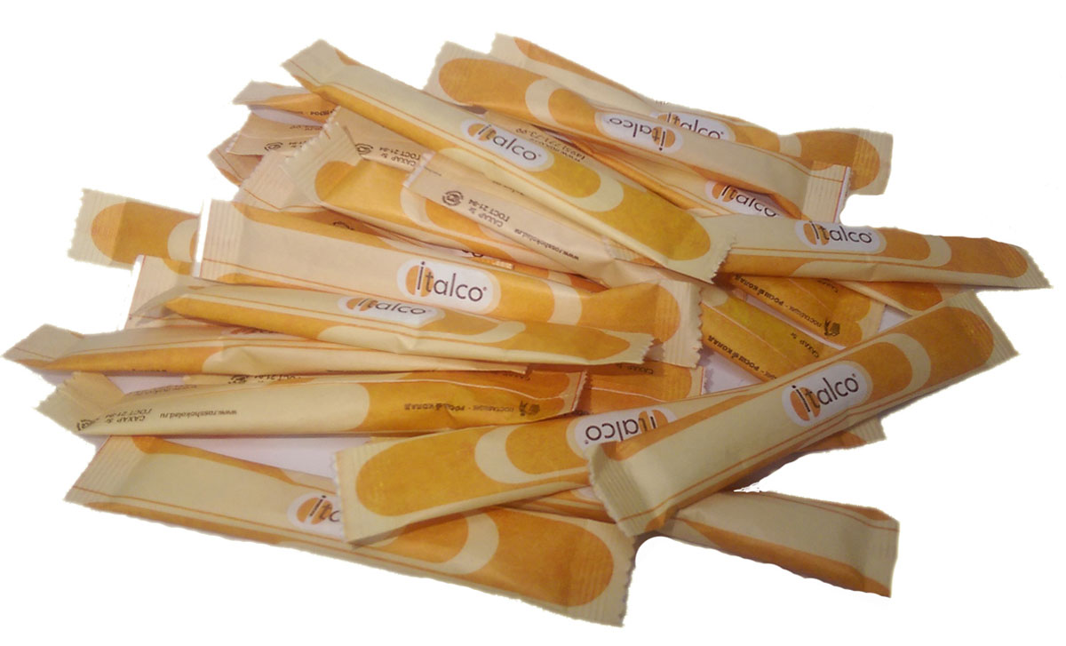 Italco cахар порционный в стиках, 2000 шт по 5 г0120710 Italco cахар порционный в стиках, 2000 шт по 5 г0120710Стандартный вариант - сахар пакетированный. Это оптимальный вариант для тех заведений общественного питания, которые специализируются на горячих напитках – кофеен и чайных.
