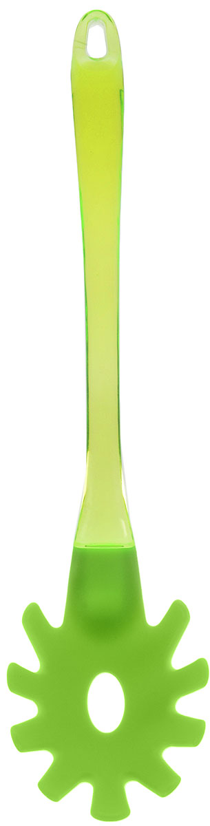 Ложка для спагетти МФК-профит Color Teflon, цвет: салатовый, длина 31,5 см115510 Ложка для спагетти МФК-профит Color Teflon, цвет: салатовый, длина 31,5 см115510Ложка для спагетти МФК-профит Color Teflon выполнена из высококачественного нейлона и акрила. Изделие безопасно для посуды с антипригарным и керамическим покрытием. Эргономичная рукоятка обеспечивает надежный хват. Благодаря небольшому ушку на конце ручки, ложку можно подвесить в удобном для вас месте на кухне. Ложка для спагетти МФК-профит Color Teflon станет отличным дополнением к коллекции ваших кухонных аксессуаров. Можно мыть в посудомоечной машине. Общая длина ложки: 31,5 см.Размер рабочей части: 10 х 8 х 4 см.Уважаемые клиенты!Обращаем ваше внимание на допустимые незначительные изменения в дизайне товара, некоторые детали могут отличаться от товара, изображенного на фотографии.