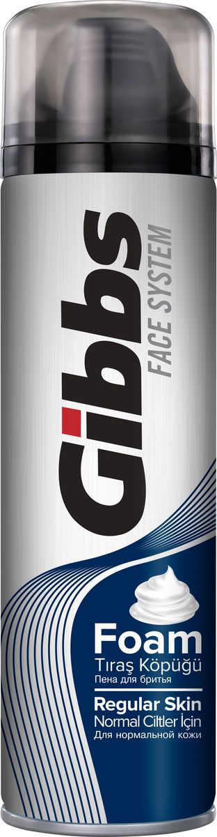 Gibbs Пена для бритья Regular 200мл80094005 Gibbs Пена для бритья Regular 200мл80094005Пена для бритья Gibbs Regular Skin - современное, инновационное средство для бритья для нормальной кожи, содержит морские минералы.