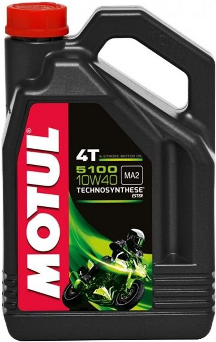 Масло моторное Motul 5100 4T. Technosynthese, синтетическое, 10W-40, 4 л104068 Масло моторное Motul 5100 4T. Technosynthese, синтетическое, 10W-40, 4 л104068Моторное масло для 4-х тактных мотоциклов. Создано по технологии сложных эфиров (эстеров), Technosynthese . Улучшенная стойкость масляной пленки обеспечивает защиту двигателя и коробки переключения передач, а также плавное переключение. Соответствует требованиям Jaso Ma2, что обеспечивает четкость работы сцепления в масляной ванне. Совместимо с системами нейтрализации отработавших газов. API Стандарты: API SG/SH/SJ/SL/SM JASO Стандарты: JASO MA2 M033MOT112