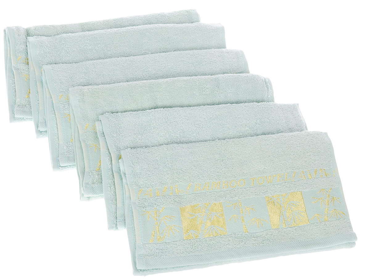 Набор полотенец Brielle Bamboo Gold, цвет: мятный, 30 х 50 см, 6 шт1211 Набор полотенец Brielle Bamboo Gold, цвет: мятный, 30 х 50 см, 6 шт1211Набор Brielle Bamboo Gold состоит из шести полотенец, выполненных на 70% из бамбука и на 30% из хлопка. Изделия отлично впитывают влагу, быстро сохнут, сохраняют яркость цвета и не теряют формы даже после многократных стирок. Полотенца Brielle Bamboo Gold очень практичны и неприхотливы в уходе. Такой набор послужит приятным подарком.