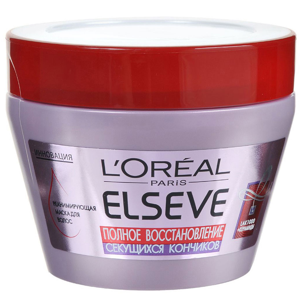 LOreal Paris Elseve Маска для волос Эльсев, Полное восстановление секущихся кончиков, 300 млA7032827 LOreal Paris Elseve Маска для волос Эльсев, Полное восстановление секущихся кончиков, 300 млA7032827Новая формула маски обогащена концентратами активных элементов: - LAK1000 действует до сердцевины волоса - на все 10 слоев, восстанавливая повреждения внутренней структуры волоса, устраняя причины появления секущихся кончиков. - Керамиды действуют на самые кончики снаружи, заполняя и запечатывая поврежденные участки.