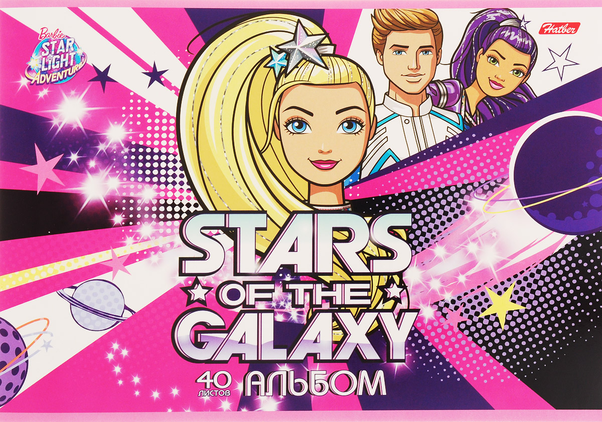 Hatber Альбом для рисования Barbie 40 листов 1573672523WD Hatber Альбом для рисования Barbie 40 листов 1573672523WDАльбом для рисования Hatber Barbie порадует маленькую художницу и вдохновит ее на творчество.Альбом изготовлен из белоснежной бумаги с яркой обложкой из плотного картона.Внутренний блок альбома, соединенный двумя металлическими скрепками, состоит из 40 листов. Высокое качество бумаги позволяет рисовать в альбоме карандашами, фломастерами, акварельными и гуашевыми красками.