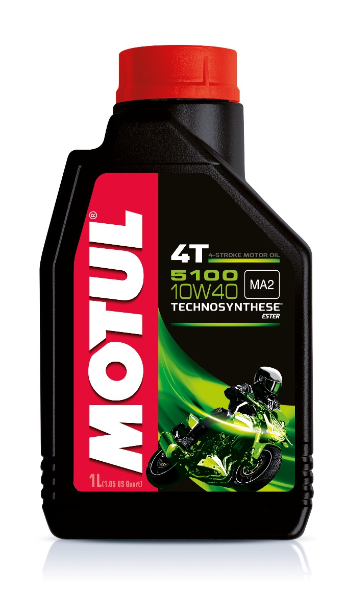 Масло моторное Motul 5100 4T. Technosynthese, синтетическое, 10W-40, 1 л104066 Масло моторное Motul 5100 4T. Technosynthese, синтетическое, 10W-40, 1 л104066Моторное масло для 4-х тактных мотоциклов. Создано по технологии сложных эфиров (эстеров), Technosynthese . Улучшенная стойкость масляной пленки обеспечивает защиту двигателя и коробки переключения передач, а также плавное переключение. Соответствует требованиям Jaso Ma2, что обеспечивает четкость работы сцепления в масляной ванне. Совместимо с системами нейтрализации отработавших газов. API Стандарты: API SG/SH/SJ/SL/SM JASO Стандарты: JASO MA2 M033MOT112