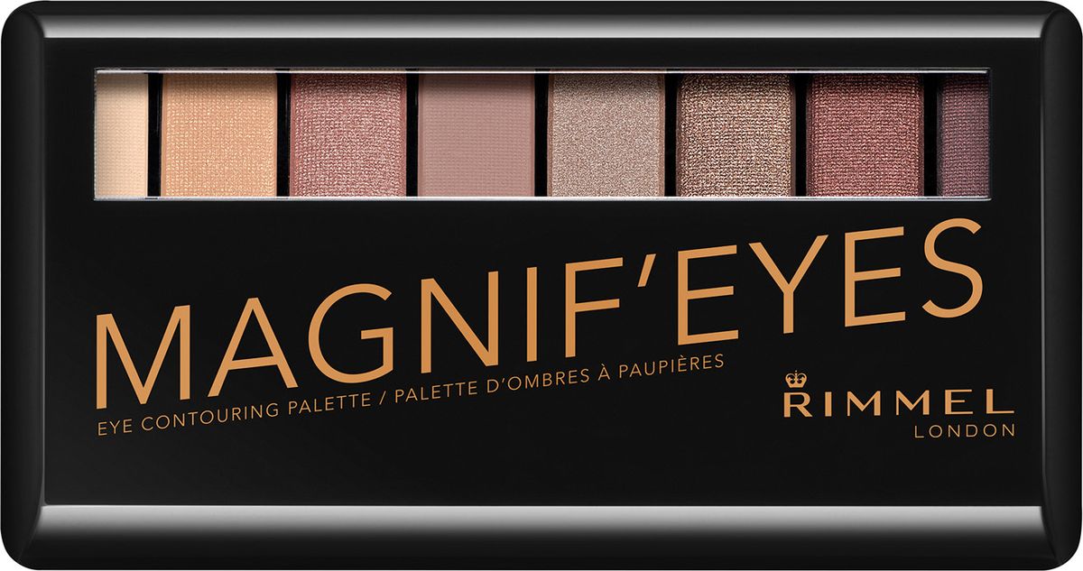 Rimmel Палетка Теней Magnif Тон 00234775823002 Rimmel Палетка Теней Magnif Тон 002347758230029 фантастических оттенков разной текстуры и интенсивности цвета в одной палетке Можно использовать в качестве теней, хайлайтера и подводки, а также для контурирования! Для разных образов и любой формы глаз!