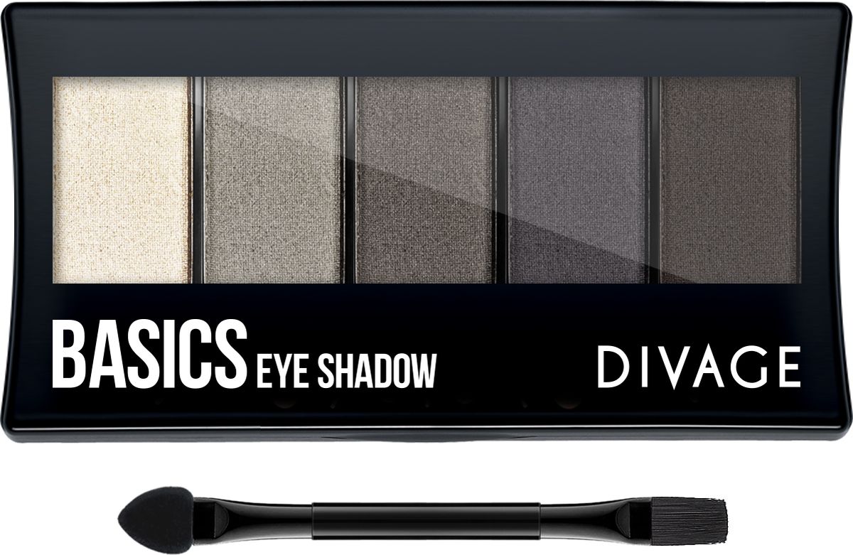 Divage Палетка Теней Для Век Palettes Eye Shadow - Тон BasicsUshasBas Divage Палетка Теней Для Век Palettes Eye Shadow - Тон BasicsUshasBasПалетки для теней являются одним из самых универсальных инструментов для создания макияжа. Понимая это, DIVAGE приготовил для тебя новую коллекцию палеток для теней. В коллекцию вошли 4 палетки - NATURAL, BASICS, VIOLET и CRYSTAL. Каждая палетка включает 5 оттенков, отлично сочетающихся между собой и удобную двухстороннюю кисть-аппликатор. В состав палетки NATURAL вошли тени естественных nude оттенков сатиновой текстуры. Они легко накладываются и растушевываются, что позволяет создавать различные образы, от повседневного до вечернего. Оттенки подобраны таким образом, чтобы каждая девушка могла найти палетку, идеально подходящую именно для нее. Имея в косметичке такую палетку, ты можешь экспериментировать с образами каждый день!