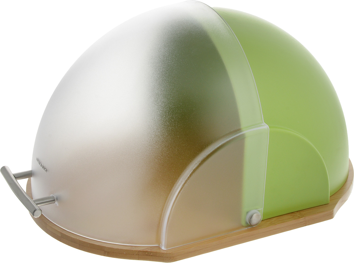 Хлебница Mayer & Boch Modern, 38 x 20 x 27 см23154 Хлебница Mayer & Boch Modern, 38 x 20 x 27 см23154Хлебница Mayer & Boch Modern позволит хранить хлеб, чипсы и кексы в порядке, обеспечивает привлекательный вид, а также позволяет сохранить продукты свежими и хрустящими. Основа выполнена из бамбука. Хлебница оснащена пластиковой крышкой с ручкой из нержавеющей стали, она имеет надежный механизм и не занимает дополнительного места для открытия, легко и бесшумно открывается и закрывается. Оригинальный яркий дизайн хлебницы выгодно дополнит любой кухонный интерьер. Хлебница надолго сохранит свежесть, мягкость, аромат хлеба и других хлебобулочных изделий.