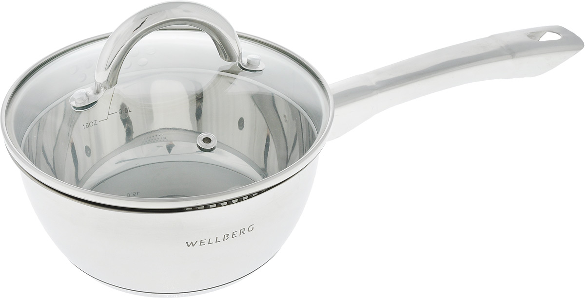 Кастрюля Wellberg Crafty, с крышкой, 1,5 л. 1920WB1920WB Кастрюля Wellberg Crafty, с крышкой, 1,5 л. 1920WB1920WBКовш Wellberg Crafty изготовлен из высококачественной нержавеющей стали 18/10. Глянцевая полировка придает ковшу безупречный внешний вид. Идеально ровная внутренняя поверхность значительно облегчает мытье. Энергосберегающее пятислойное капсульное алюминиевое дно быстро и равномерно распределяет тепло. Внутренние стенки имеют отметки литража. Изогнутые края ковша и отверстия в крышке обеспечивают аккуратное и более удобное выливание жидкости. Крышка изготовлена из термостойкого стекла, оснащена металлическим ободом, ручкой и отверстием для выпуска пара. Подходит для всех типов плит: газовых, электрических, стеклокерамических, галогенных, индукционных. Можно использовать в духовом шкафу и мыть в посудомоечной машине. Не предназначена для СВЧ-печей. Диаметр (по верхнему краю): 17 см. Высота стенки кастрюли: 8 см.