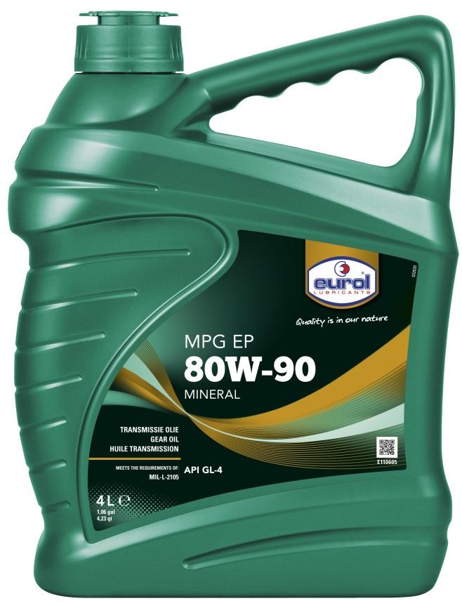 Масло трансмиссионное EUROL МPG SAE, класс вязкости 800W-90, GL4, 4 лE110605-4l Масло трансмиссионное EUROL МPG SAE, класс вязкости 800W-90, GL4, 4 лE110605-4lМинеральное трансмиссионное масло для гипоидных передач и редукторов. Eurol HPG Gear Oil - минеральное трансмиссионное масло, изготовленное по последней технологии фосфор/сера. Эта технология присадок обеспечивает отличную защиту при контакте металл-металл в передачах в тяжелых условиях эксплуатации, а также при ударных нагрузках. Eurol HPG Gear Oil содержит специальные присадки, обладающие свойством оставлять защитную пленку для защиты от коррозии. Кроме того, масла с вязкостью SAE 80W и 80W-140 обладают превосходной текучестью при низких температурах для оптимальной работы в любое время года. Eurol HPG Gear Oil показывает отличную термостойкость и стойкость и окислению. Прокладки не повреждаются. Eurol HPG Gear Oil рекомендуется для использования в гипоидных передачах, мостах, кпп и дифференциалах, где требуются спецификации API GL-5 , MIL-L 2105-D и Mack GO-G. Масло с вязкость SAE 85W-90 может также применяться для требования спецификации MB 235.0. ...