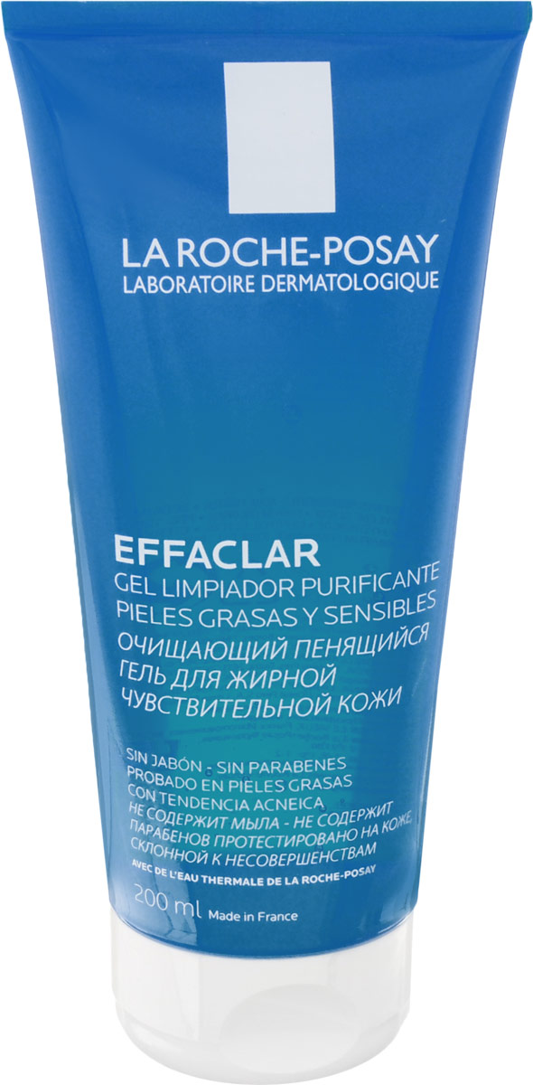 La Roche-Posay Гель очищающий пенящийся для жирной и чувствительной кожи Effaclar 200 мл17215231 La Roche-Posay Гель очищающий пенящийся для жирной и чувствительной кожи Effaclar 200 мл17215231Моющая основа, не содержащая мыла, обеспечивает нежное и тщательное очищение, великолепно переносится кожей, имеет баланс рН 5.5. Термальная вода La Roche-Posay увлажняет, успокаивает кожу, снимает раздражение. Соли цинка и гликасил обладают антибактериальным действием. Противоизвестковый компонент (EDTA) смягчает действие жесткой воды. Идеально сочетается с другими средствами этой гаммы и дерматологическим медикаментозным лечением. Уважаемые клиенты! Обращаем ваше внимание на возможные изменения в дизайне упаковки. Качественные характеристики товара остаются неизменными. Поставка осуществляется в зависимости от наличия на складе.