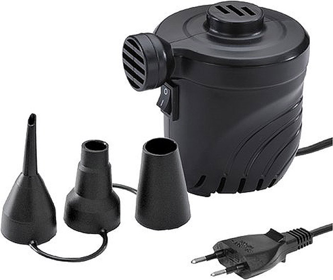 Насос для надувных кроватей High Peak Elektropume, 220В, цвет: черный49715 Насос для надувных кроватей High Peak Elektropume, 220В, цвет: черный49715Насос для надувных кроватей. Насос может как надувать, так и сдувать кровать. Насос работает от розетки в 220 вольт. В комплект входят три адаптера на разные диаметры клапанов.