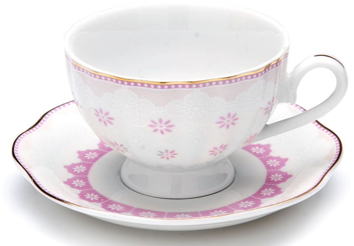 Кофейный сервиз Loraine, 110 мл, цвет: розовый, подарочная упаковка. 26441-226441-2 Кофейный сервиз Loraine, 110 мл, цвет: розовый, подарочная упаковка. 26441-226441-2Кофейный набор на 6 персон Loraine выполнен из высококачественного костяного фарфора - материала безопасного для здоровья и надолго сохраняющего тепло напитка.Несмотря на свою внешнюю хрупкость, каждый из предметов набора обладает высокой прочностью и надежностью. Элегантный классический дизайн с тонкой золотой каймой делает этот кофейный набор прекрасным украшением любого стола. Набор аккуратно упакован в подарочную упаковку, поэтому его можно преподнести в качестве оригинального и практичного подарка для своих родных и самых близких. В наборе: 6 кофейных чашек, 6 блюдец. Подходит для мытья в посудомоечной машине.
