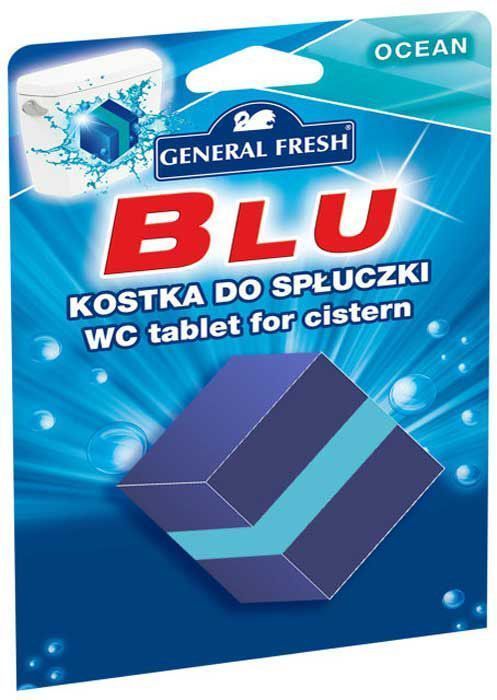 Очиститель-освежитель General Fresh WC. Blu, для смывного бачка, квадрат, 1 х 50 г. 545010545010 Очиститель-освежитель General Fresh WC. Blu, для смывного бачка, квадрат, 1 х 50 г. 545010545010Без особых хлопот обеспечит гигиеническую чистоту, и свежесть вашего туалета в течение длительного времени. Тройного действия. 1. Очищает поверхность унитаза, предотвращая образование известкового налета. 2. Уничтожает бактерии даже в труднодоступных местах. 3. Создает обильную пену и стойкий свежий аромат при каждом сливе воды.