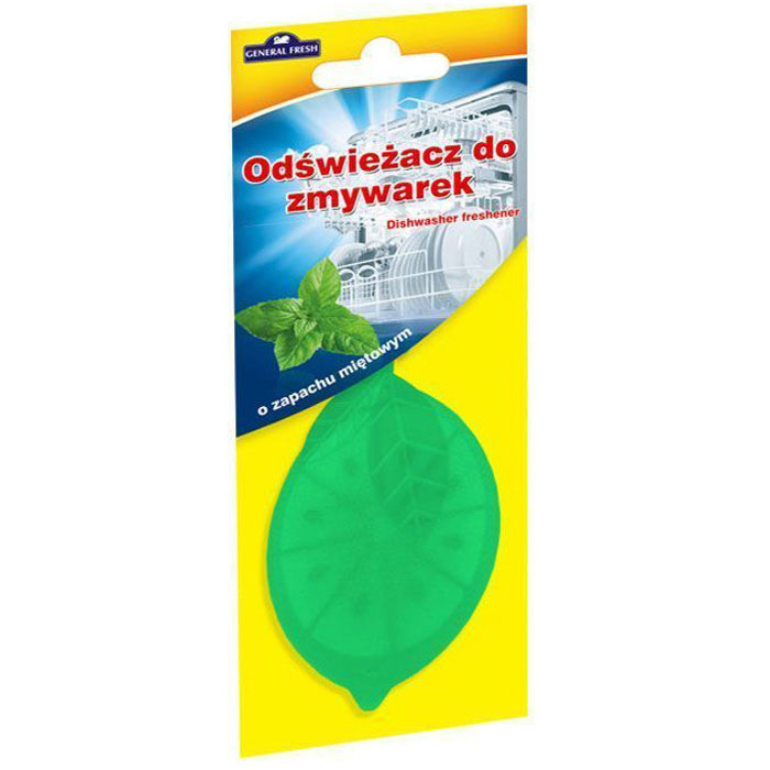 Освежитель General Fresh Odswiezacz Do Zmywarek, для посудомоечных машин, 1 шт. 593901593901 Освежитель General Fresh Odswiezacz Do Zmywarek, для посудомоечных машин, 1 шт. 593901593901Освежитель для посудомоечных машин ODSWIEZACZ DO ZMYWAREK лимон это конец неприятным запахам из посудомоечной машины. Независимо от того, только что закончилось время мытья, или вы в процессе загрузки следующей партии посуды, вы не будете чувствовать ничего кроме свежих запахов. Благодаря освежителю, использование посудомоечной машины будет таким приятным, как никогда раньше. Удобный в подвеске освежитель для посудомоечной машины General Fresh доступен в трех вариантах запаховых композиций: лимон, зеленое яблоко и мята.