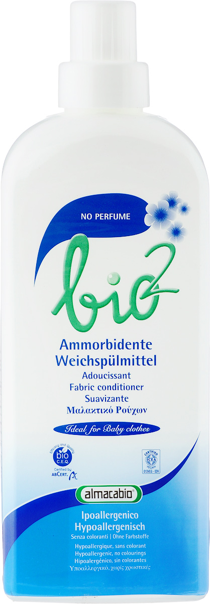 Кондиционер для белья Almacabio Bio 2 Fabric Conditioner, 1 л27746 Кондиционер для белья Almacabio Bio 2 Fabric Conditioner, 1 л27746Идеально подходит для стирки детского белья и белья новорожденных, для людей с чувствительной кожей. Не содержит аллергенов, отдушек, ферментов, консервантов. Содержит специальную антибактериальную растительную систему Igienizzante. С высоким процентом растительного глицерина для защиты кожи рук при ручной стирке. Восстанавливает мягкость одежды и белья, уменьшает статическое электричество, удаляет остатки моющих средств. Товар сертифицирован.