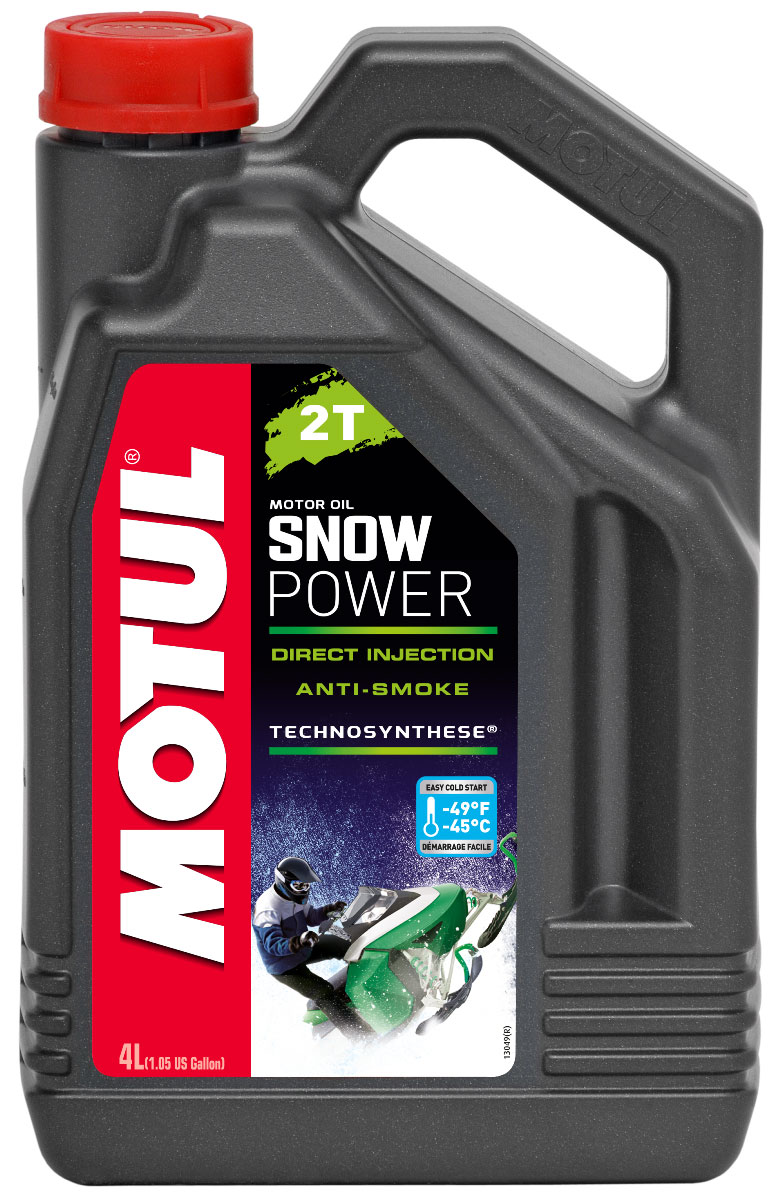 Масло моторное Motul Snowpower 2T. Technosynthese, синтетическое, 4 л105888 Масло моторное Motul Snowpower 2T. Technosynthese, синтетическое, 4 л105888Специальная формула масла снижает дымность выхлопа. Предназначено специально для 2-х тактных двигателей снегоходов, которые используются в полярных условиях. Все типы 2-х тактных двигателей с раздельной и смешанной смазкой. Все типы применения, в том числе и соревнования.
