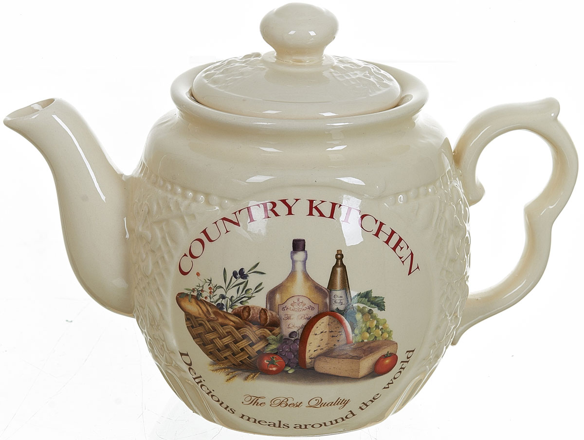 Чайник заварочный Polystar Country Kitchen, 1 лL0210030 Чайник заварочный Polystar Country Kitchen, 1 лL0210030Заварочный чайник Country Kitchen изготовлен из высококачественной керамики. Изделие прекрасно подходит для заваривания вкусного и ароматного чая, а также травяных настоев. Отверстия в основании носика препятствуют попаданию чаинок в чашку. Уютный дизайн сделает чайник настоящим украшением стола.