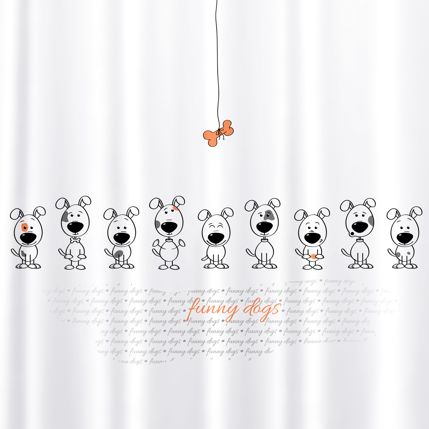 Штора для ванной комнаты Tatkraft Funny Dogs, с кольцами, 180 х 180 см19201 Штора для ванной комнаты Tatkraft Funny Dogs, с кольцами, 180 х 180 см19201Штора для ванной комнаты Tatkraft Funny Dogs выполнена из высококачественного полиэстера с водоотталкивающим и антигрибковым покрытием. Изделие приятно на ощупь, быстро высыхает. В комплекте прилагаются овальные пластиковые кольца.Такая штора прекрасно впишется в любой интерьер ванной комнаты и идеально защитит от брызг. Можно стирать в стиральной машине при температуре 40°С. Количество колец: 12 шт.