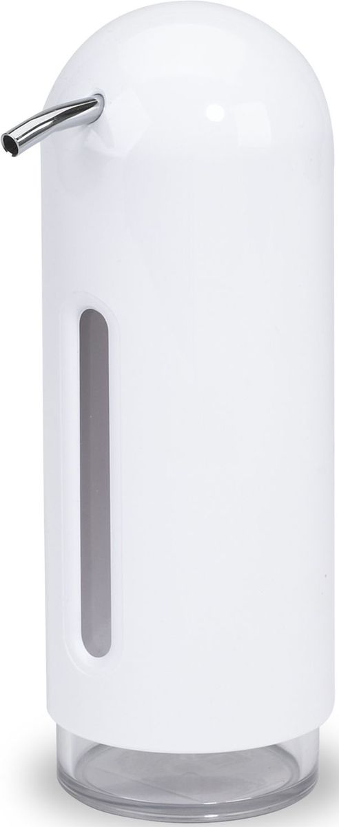Диспенсер для жидкого мыла Umbra Penguin, цвет: белый, 19 х 6 х 6 см330190-660 Диспенсер для жидкого мыла Umbra Penguin, цвет: белый, 19 х 6 х 6 см330190-660Мыло душистое, полотенце пушистое - если мыть руки, то с этим слоганом. Потому что приятно пахнущее мыло, например, ванильное или земляничное, поднимает настроение. А если оно внутри красивого диспенсера, который поможет отмерить нужное количество, это вдвойне приятно. Те, кто покупает жидкое мыло, знают, что очень часто оно продается в некрасивых упаковках или очень больших бутылках, которые совершенно неудобно ставить на раковину. Проблема решена вот с таким лаконичным симпатичным диспенсером. Теперь вы не забудете вымыть руки перед едой! P.S. (Важная подсказка): диспенсер также можно использовать на кухне для моющего средства, получается очень экономно.