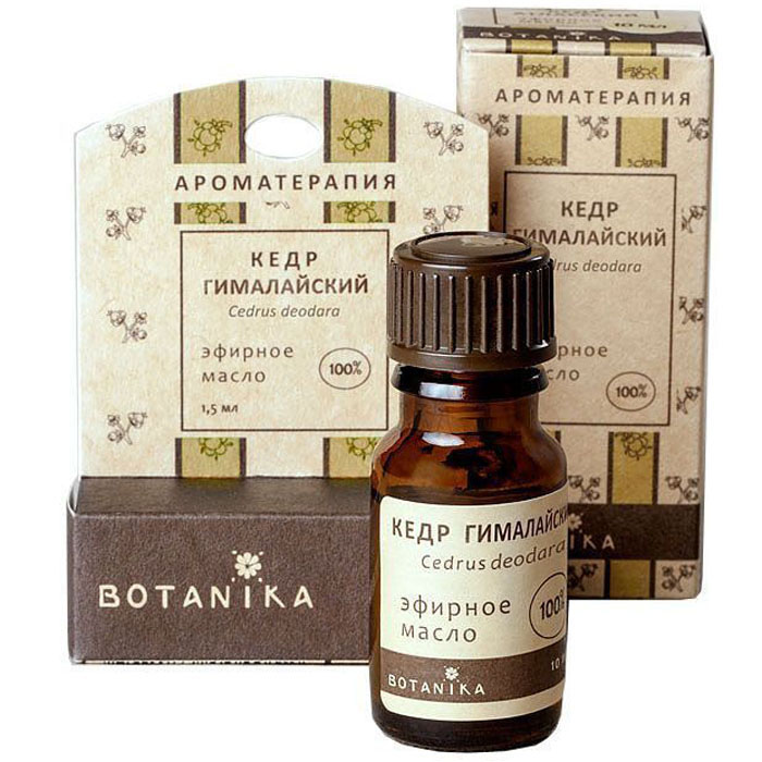 Botanika эфирное масло Кедр гималайский, 10 мл00009751 Botanika эфирное масло Кедр гималайский, 10 мл00009751Древесно-мховая серия. Из гималайского кедра, или деодара, получают эфирное масло с характерным сухим древесным ароматом. В аромате кедрового масла присутствует глубокий амбровый и легкий молочный подтекст, что характерным также и для сандалового дерева. Аромат кедрового масла напоминает запах старинных деревянных предметов, он обладает теплыми анималистическими нотами, кожаными, цветочно-фруктовыми оттенками, легким камфорным акцентом и нюансом ладанника (цистуса).