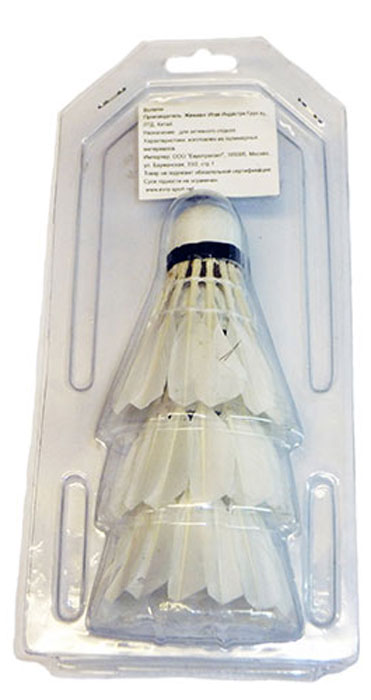 Волан перьевой Sport Elite, 3 шт. HS-00328258194 Волан перьевой Sport Elite, 3 шт. HS-00328258194Основные характеристики: Комплектность: 3 шт. Материалы: корпус - перо, головка - пробка. Вес набора: 0,06 кг. Цвет: белый. Вид использования: для любительской игры в бадминтон. Страна-производитель: Китай. Упаковка: блистер. Предназначен для активного отдыха на природе. Подходит только для любительской игры. Набор из трех воланов прекрасно подойдет для игры в бадминтон любительского уровня. Перьевые воланы имеют преимущество перед пластиковыми аналогами, поскольку траектория полета получается точнее, волан летит дальше при меньшем усилии игрока и в целом материал более экологичен и эффективен во время игры.