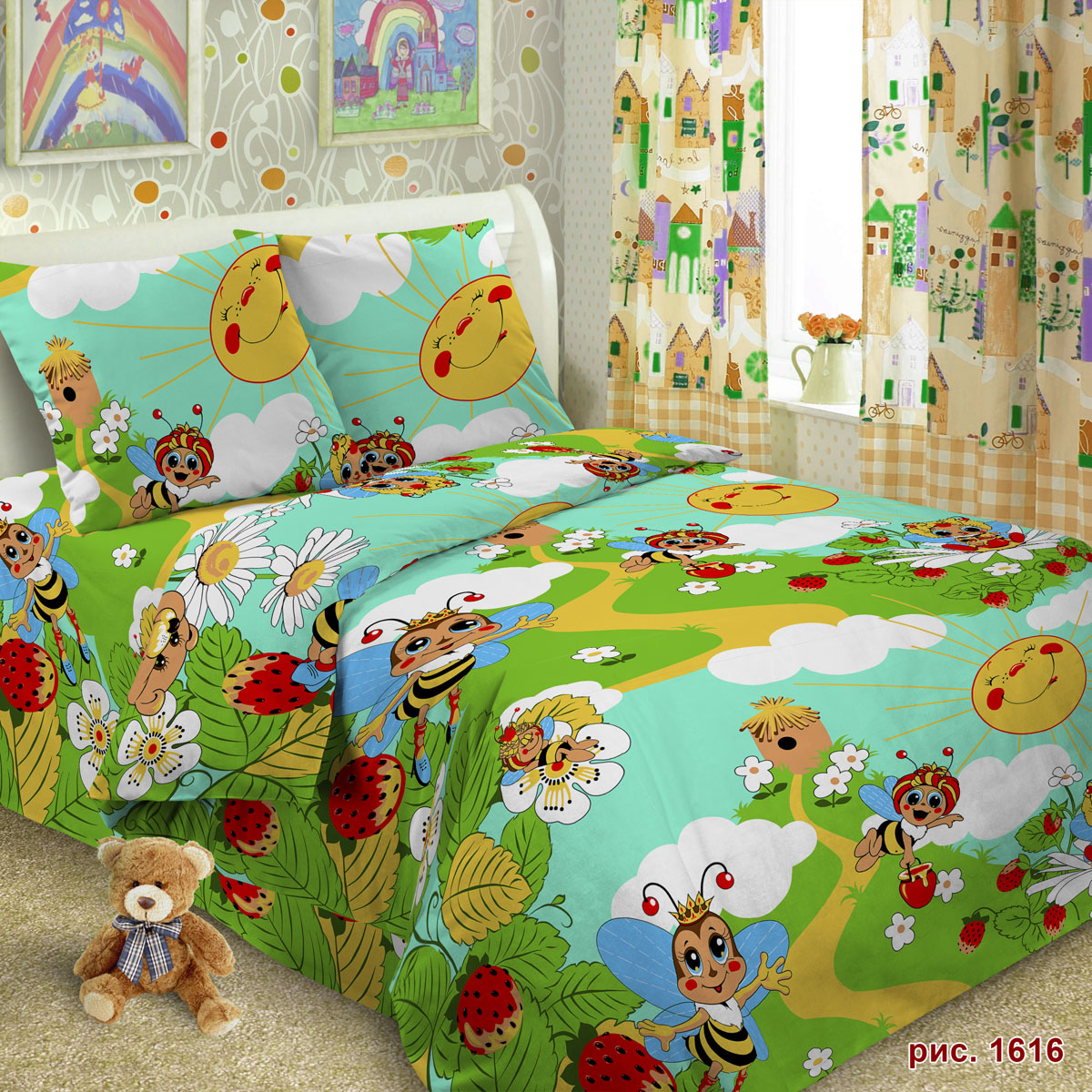 Комплект детского постельного белья Letto Home Textile Пчела, 1,5-спальный, наволочка 50x70pchela50 Комплект детского постельного белья Letto Home Textile Пчела, 1,5-спальный, наволочка 50x70pchela50Детский комплект постельного белья Letto Home Textile Пчела состоит из наволочки, пододеяльника и простыни. Такой комплект идеально подойдет для кроватки вашего малыша и обеспечит ему здоровый сон. Он изготовлен из натурального 100% хлопка, дарящего малышу непревзойденную мягкость. Натуральный материал не раздражает даже самую нежную и чувствительную кожу ребенка, обеспечивая ему наибольший комфорт. Пододеяльник застегивается на молнию, наволочка - на клапан. Приобретая комплект постельного белья Letto Home Textile Пчела, вы можете быть уверенны в том, что ваш кроха будет спать здоровым и крепким сном.