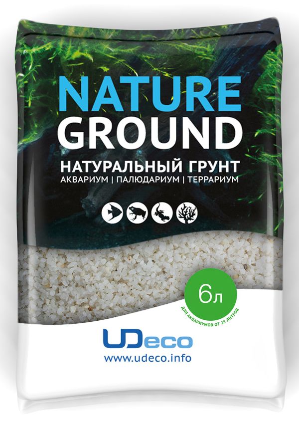 Грунт для аквариума UDeco Мраморный гравий, натуральный, 2-3 мм, 6 лUDC410736 Грунт для аквариума UDeco Мраморный гравий, натуральный, 2-3 мм, 6 лUDC410736Натуральный грунт UDeco Мраморный гравий предназначен специально для оформления аквариумов, палюдариумов и террариумов. Изделие готово к применению. Грунт UDeco порадует начинающих любителей природы и самых придирчивых дизайнеров, стремящихся к созданию нового, оригинального. Такая декорация придутся по вкусу и обитателям аквариумов и террариумов, которые ещё больше приблизятся к природной среде обитания. Необходимое количество грунта рассчитывается по формуле: длина аквариума х ширина аквариума х толщина слоя грунта. Предназначен для аквариумов от 25 литров. Фракция: 2-3 мм. Объем: 6 л.