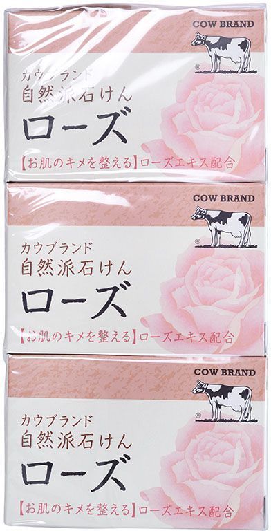 Cow туалетное мыло с экстрактом розы, 3 х 100 г00291gs Cow туалетное мыло с экстрактом розы, 3 х 100 г00291gsТуалетное мыло с экстрактом розы в составе увлажняет и защищает кожу от сухости, придает ей блеск и сияние. С легким ароматом розы.