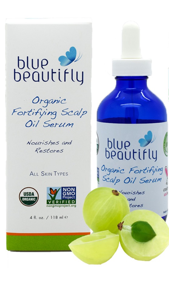 Blue Beautifly Органическая укрепляющая сыворотка для корней волос и кожи головы, 118 млBB-014 Blue Beautifly Органическая укрепляющая сыворотка для корней волос и кожи головы, 118 млBB-014Для всех типов волос. Органическая сыворотка стимулирует и питает кожу головы и волосяные фолликулы растительными веществами, стимулируя рост здоровых волос. Она лечит волосы, улучшает кровообращение, выводит токсины способствует росту здоровых и блестящих волос. Комплекс органических экстрактов восстанавливает ваши волосы естественным путем, стимулируя их рост на корневом уровне. Сыворотка богата полезными маслами: Жожоба, Арганы, Кунжута и семян Камелии . Эта смесь обладает регенерирующими и питательными свойствами для волосяных фолликулов. Ароматерапевтические эфирные масла: Грейпфрута, Лимона, Герани, Лаванды, Розмарина и Иланг-Иланга способствуют росту густых и красивых волос. USDA сертифицированный органический продукт.