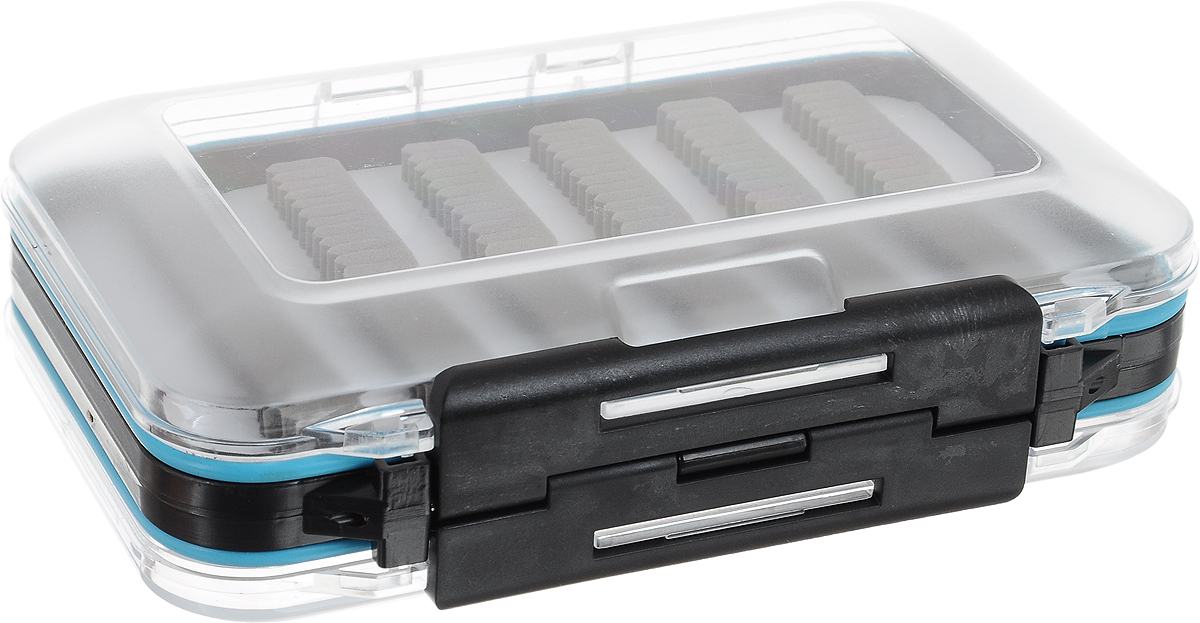 Коробка рыболовная Salmo Fly Special, 15 х 10 х 5,2 см1501-10 Коробка рыболовная Salmo Fly Special, 15 х 10 х 5,2 см1501-10Коробка рыболовная Salmo Fly Special предназначена для хранения мушек, стримеров и других рыболовных принадлежностей. Коробка позволит максимально защитить ее содержимое от попадания загрязнений и влаги. Коробка выполнена из пластика, является двусторонней и содержит два отделения, каждое из которых плотно закрывается прозрачной крышкой. В каждом отделении имеются мягкие полимерные вставки. Благодаря своему небольшому размеру коробка не занимает много места при хранении и транспортировке.