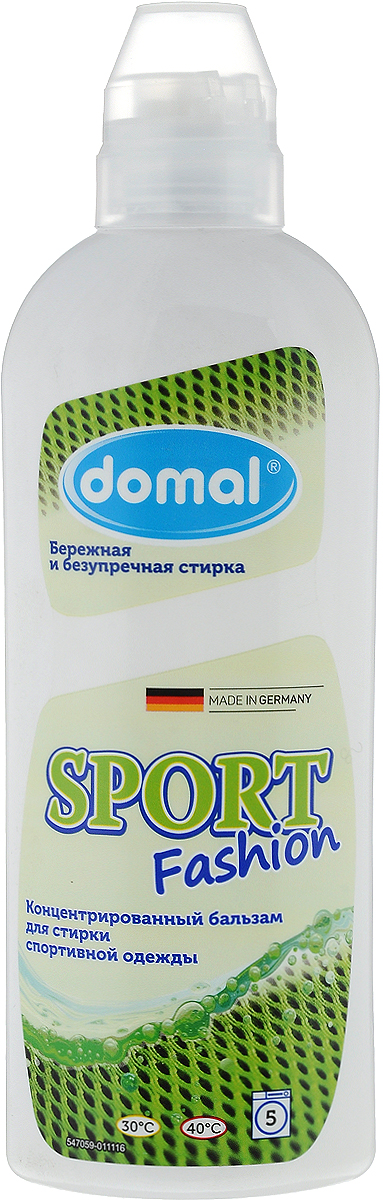 Бальзам для стирки Domal Sport Fashion, концентрированный, для спортивной одежды, 375 мл790009 Бальзам для стирки Domal Sport Fashion, концентрированный, для спортивной одежды, 375 мл790009Концентрированный бальзам для стирки Domal Sport Fashion используется как самостоятельное средство для стирки спортивной одежды и обуви, кроссовок, одежды для активного отдыха, туризма, рыбалки, а также пуховиков, курток и горнолыжных комбинезонов, термобелья, одежды из мембранных тканей Gore-Tex и других. Даже после многочисленных стирок ваши вещи не потеряют свои уникальные свойства и будут выглядеть как новые. Бальзам имеет уникальный состав, разработанный и произведенный в Германии, благодаря которому средство тщательно и бережно очистит вашу одежду, сохранив ее уникальные свойства: водонепроницаемость мембранных тканей; структуру, форму и свойства пуха и пера; температурную защиту; цвет и форму, а также специальные пропитки, покрытия и аппликации из ткани. Бальзам предназначен для всех типов стиральных машин и ручной стирки при температуре от 30 до 40°С. Дерматологически проверен, безопасен для кожи. Экономичен: 1 флакона средства достаточно для стирки 12,5 кг сухого белья. Товар сертифицирован.