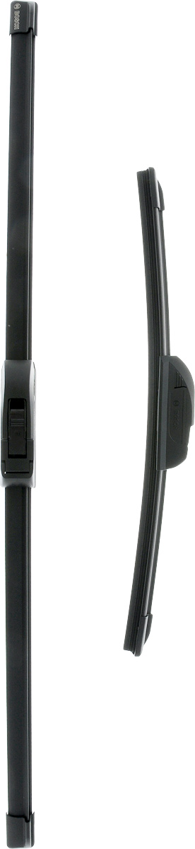 Щетки стеклоочистителя Bosch Aerotwin AR605S, бескаркасная, 600 мм/340 мм, 2 шт3397007504 Щетки стеклоочистителя Bosch Aerotwin AR605S, бескаркасная, 600 мм/340 мм, 2 шт3397007504Комплект бескаркасных щеток Bosch Aerotwin AR605S выполнен по современной технологии из высококачественных материалов. Щетки предназначены для установки на стекло автомобиля. Отличаются высоким качеством исполнения и оптимально подходят для замены оригинальных щеток, установленных на конвейере. Обеспечивают качественную очистку стекла в любую погоду. Простой и быстрый монтаж. AEROTWIN - серия бескаркасных щеток компании Bosch. Щетки имеют встроенный аэродинамический спойлер, что делает их эффективными на высоких скоростях, и изготавливаются из многокомпонентной резины с применением натурального каучука. Тип крепления: 1.
