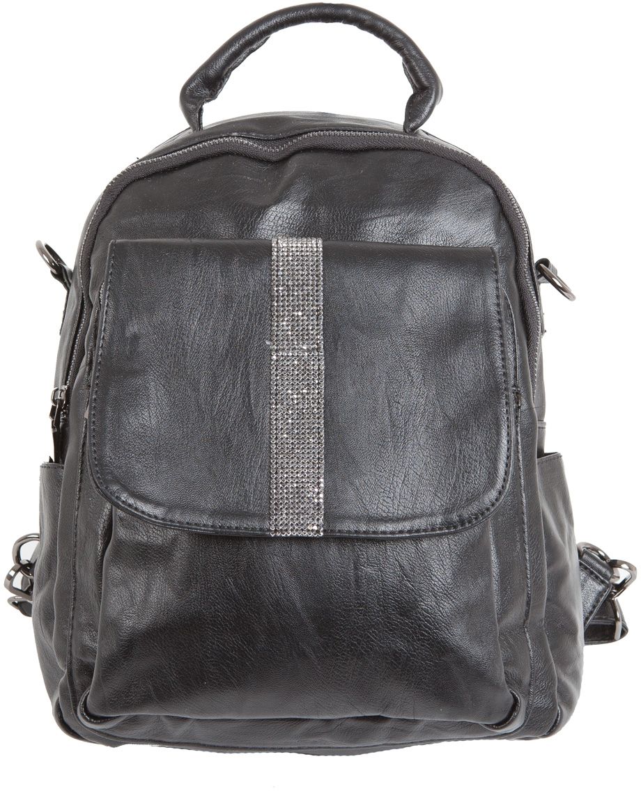 Рюкзак женский Flioraj, цвет: черный. 82088208 black Рюкзак женский Flioraj, цвет: черный. 82088208 blackЗакрывается на молнию. Внутри одно отделение, два кармана для мобильного телефона, один карман на молнии, снаружи два кармана на молнии. Высота ручки 5 см.