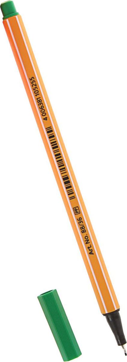 Stabilo Ручка капиллярная Point 88 зеленая1255615 Stabilo Ручка капиллярная Point 88 зеленая1255615Капиллярная ручка STABILO point 88 идеально подходит для легкого и мягкого письма, черчения, рисования и раскрашивания. Металлический фиксатор наконечника дает возможность работать с линейками и трафаретами. Высокое качество и большой запас чернил существенно увеличивают срок службы ручки. Чернила на водной основе. Цвет колпачка соответствует цвету пасты. Толщина линии 0,4 мм.