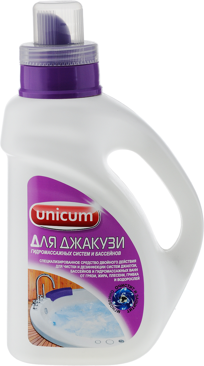 Средство для чистки джакузи Unicum, 1 л302234 Средство для чистки джакузи Unicum, 1 л302234Чистящее средство Unicum предназначено для чистки и профилактики систем джакузи, массажных ванн и бассейнов. Средство предотвращает появление бактерий, грибков, водорослей, быстро и эффективно удаляет жиры, грязь и остатки мыла, обладает высоким уровнем дезинфекции. Обновляет поверхность, освежает ее и придает ей блеск на долгое время. Очищает как внутреннюю поверхность, так и внешнюю поверхность. Уважаемые клиенты! Обращаем ваше внимание на возможные изменения в дизайне упаковки. Качественные характеристики товара остаются неизменными. Поставка осуществляется в зависимости от наличия на складе. Товар сертифицирован.
