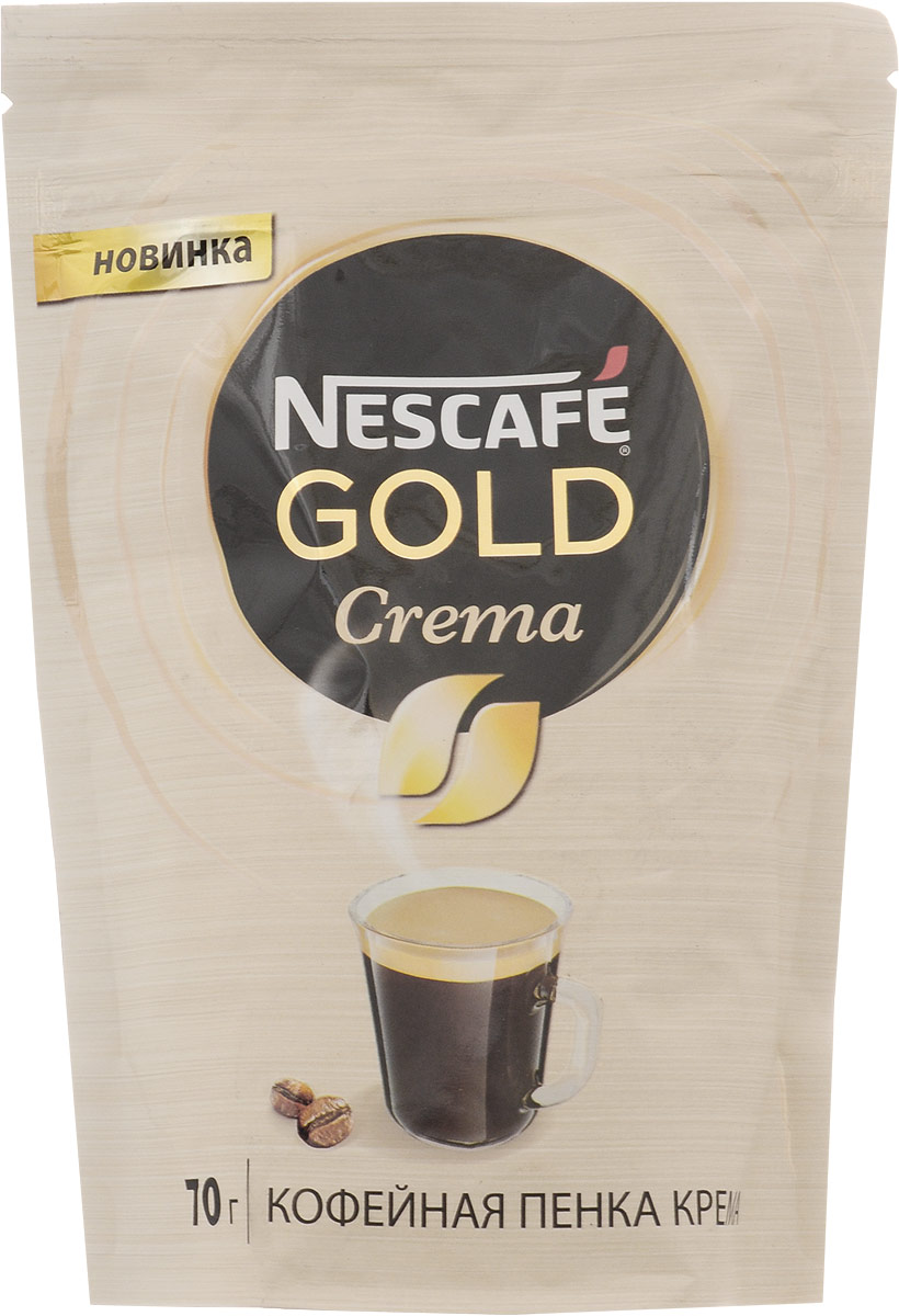 Nescafe Gold Crema кофе растворимый, 70 г0120710 Nescafe Gold Crema кофе растворимый, 70 г0120710Nescafe Gold Crema - это особый бленд на основе арабики в сочетании с кофейной пенкой, подчеркивающей его преимущества. Нежность вкуса Nescafe Gold Crema отлично подходит для второй половины дня. Нежная кофейная пенка Nescafe Gold Crema сохраняет богатый аромат и нежность вкуса арабики в вашей чашке.