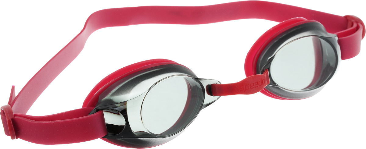 Очки для плавания Speedo Jet Junior, детские, цвет: красный, серый9298912 Очки для плавания Speedo Jet Junior, детские, цвет: красный, серый9298912Детские очки для активного плавания с гипоаллергенным ремешком и уплотнителем. Подстраиваемая носовая перегородка для разных типов лица. Дымчатые линзы уменьшают попадание света в глаза и снижают общую яркость без излишнего искажения цветов