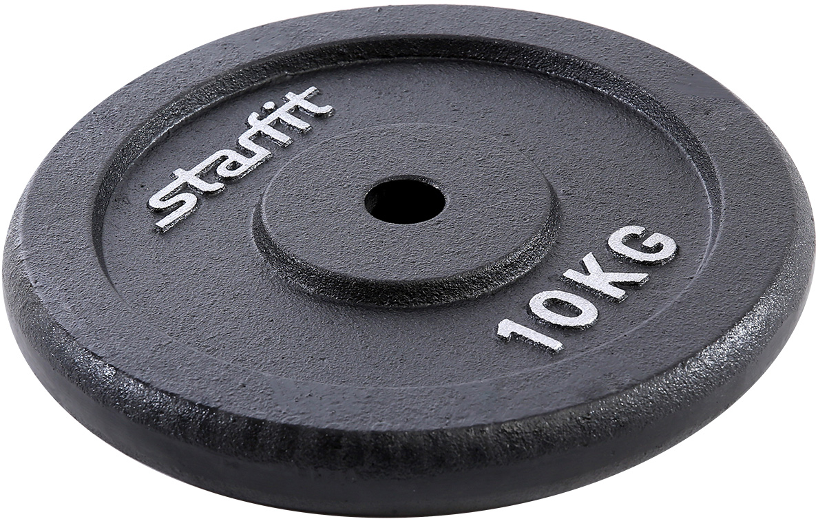 Диск чугунный Starfit BB-204, цвет: черный, посадочный диаметр 26 мм, 10 кгGESS-132 Диск чугунный Starfit BB-204, цвет: черный, посадочный диаметр 26 мм, 10 кгGESS-132Диск чугунный BB-204 - металлический диск для грифов диаметром 25 мм. Прочный классический материал - чугун - прост в эксплуатации и не требует особого ухода.Брутальный дизайн черного диска с объемным окрашенным логотипом Starfit.