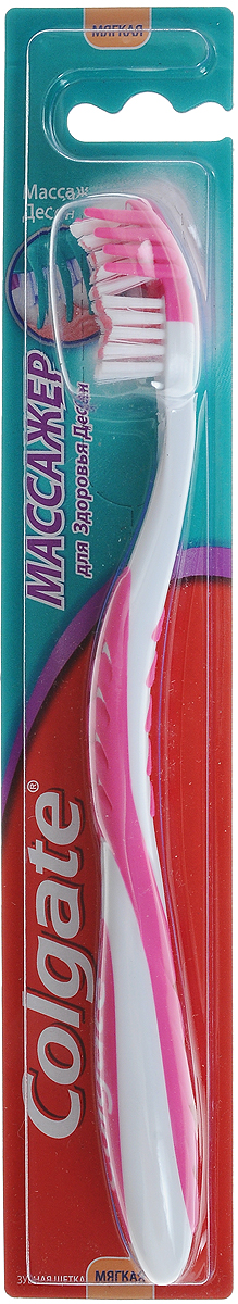 Colgate Зубная щетка Массажер, мягкая, цвет: розовыйFCN20010_розовый Colgate Зубная щетка Массажер, мягкая, цвет: розовыйFCN20010_розовыйЗубная щетка Colgate Массажер специально разработана для эффективного удаления зубного налета и массажа десен. Уникальная гибкая головка щетки позволяет адаптироваться к контурам ваших зубов. Разноуровневые щетинки позволяют эффективно удалять налет и остатки пищи из межзубных промежутков. Мягкие резиновые щетинки нежно массируют десны, стимулируя кровообращение. Характеристики: Материал: нейлоновые волокна, полипропилен, мягкая резина. Длина щетки: 18,5 см. Производитель: США. Изготовитель: Китай. Товар сертифицирован.