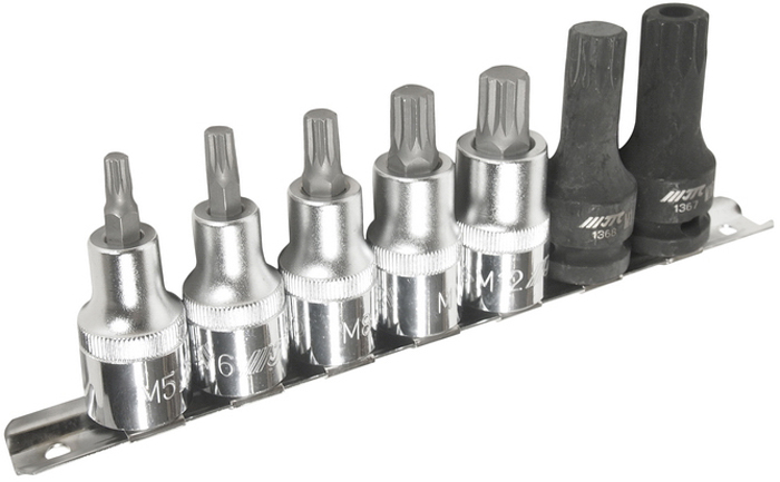 JTC Набор насадок SPLINE 1/2 M5-M14, M16H, 7 предметов. JTC-H407MJTC-H407M JTC Набор насадок SPLINE 1/2 M5-M14, M16H, 7 предметов. JTC-H407MJTC-H407MВ комплекте: М5, М6, М8, М10, М12, М14, М16Н. Общее количество: 7 шт. Материал: высококачественная хром-молибденовая и хром-ванадиевая сталь.
