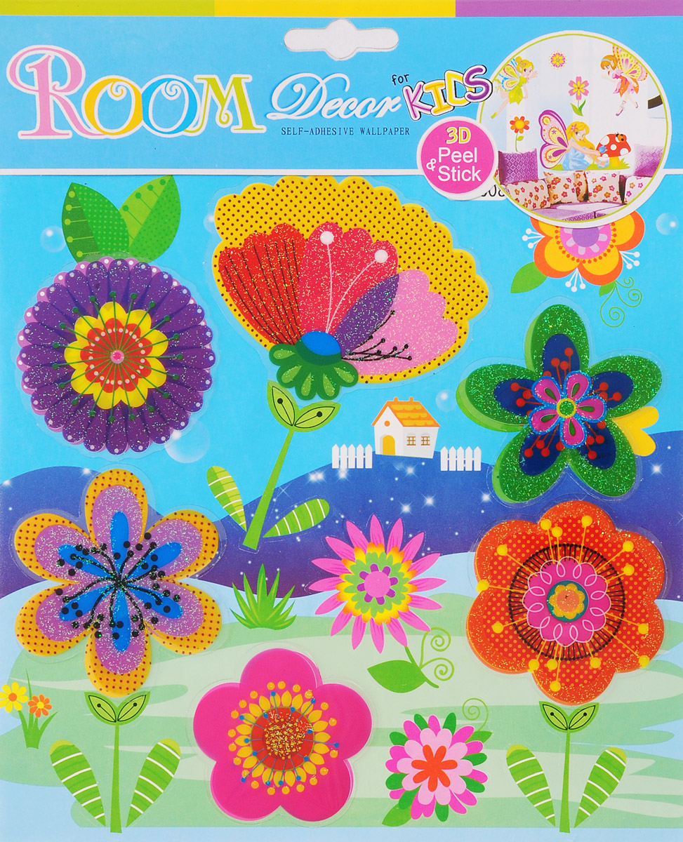 Room Decor Наклейка 3D Для малышей Цветочки 7 шт31818 Room Decor Наклейка 3D Для малышей Цветочки 7 шт318183D-наклейка для малышей Room Decor Цветочки - это наклейка на все случаи жизни! Украшение мебели, сокрытие царапины на стене или даже декор для скрапбукинга - наклейка станет идеальным вариантом. Не стоит искать дорогостоящие наборы для творчества, инструменты, чтобы убрать скол или шероховатость с поверхности любимого шкафа или стола, когда под рукой имеется подобное изделие. Ведь всего пара движений, и ваша задумка уже перед вами! Не ограничивайте свою фантазию! Эффект 3D достигается за счет дополнительных элементов, наклеенных на основной лист.Применение подобных наклеек не вызовет сложностей: быстро крепятся и убираются, при этом не оставляют следов. Привнесите оригинальные нотки в ваш интерьер, придайте яркую индивидуальность каждой частичке вашего окружения!