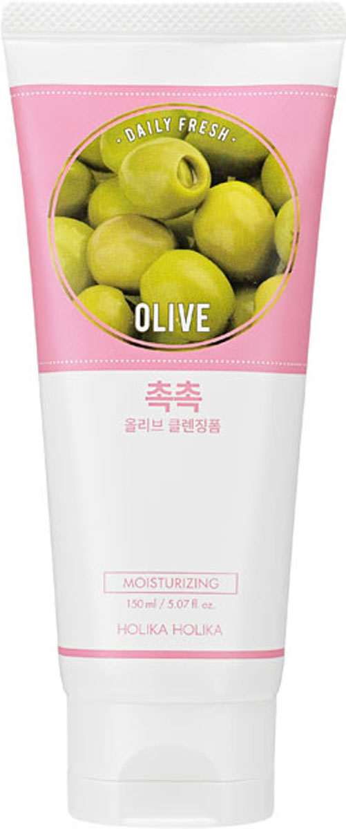 Holika Holika Очищающая пенка для лица Дэйли Фреш, олива, увлажняющая, 150 мл,FS-00897 Holika Holika Очищающая пенка для лица Дэйли Фреш, олива, увлажняющая, 150 мл,FS-00897Пенка для мягкого очищения кожи без раздражения. Средство содержит ферментированный экстракт оливы, благодаря чему активно увлажняется и омолаживаются кожа. Пенка содержит большое количество антиоксидантов и витамина Е, благодаря чему уменьшаются уже имеющиеся морщинки.