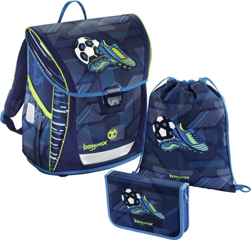 Hama Step By Step Ранец школьный BaggyMax Fabby Soccer Goal с наполнением 3 предмета72523WD Hama Step By Step Ранец школьный BaggyMax Fabby Soccer Goal с наполнением 3 предмета72523WDНабор из 3 предметов включает в себя: Ранец, пенал, cумка для обуви. Прочное пластиковое днище с ножками для защиты от грязи и влаги.Задняя часть ранца оснащена мягкими накладками и вентиляционными отверстиями для комфортной носки.Два боковых кармана. Основное отделение разделено на несколько секция для комфортного распределения веса.Маленькое отделение на молнии для хранения ключей и мелочи. Передний карман для хранения пенала и ланч-бокса.Расписание уроков в верхней крышке. Светоотражающие элементы по периметру ранца для наибольшей безопасности вблизи дорог. Вес 900 г.