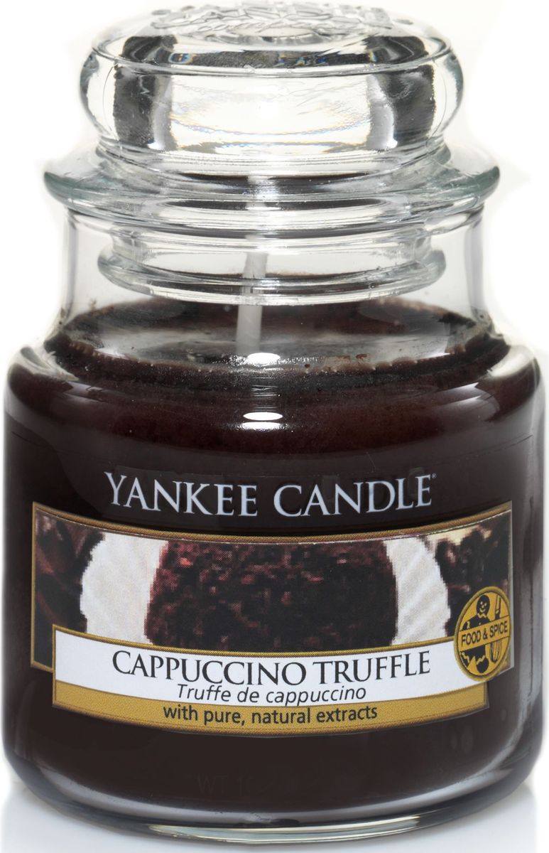 Ароматическая свеча Yankee Candle Капуччино трюфель / Capuccino Truffle, 25-45 чUP210DF Ароматическая свеча Yankee Candle Капуччино трюфель / Capuccino Truffle, 25-45 чUP210DFЖареный кофе с сочными, бархатистым шоколадом.Верхняя нота: Капуччино.Средняя нота: Молочный шоколад, Ванильный Крем.Базовая нота: Сахар.