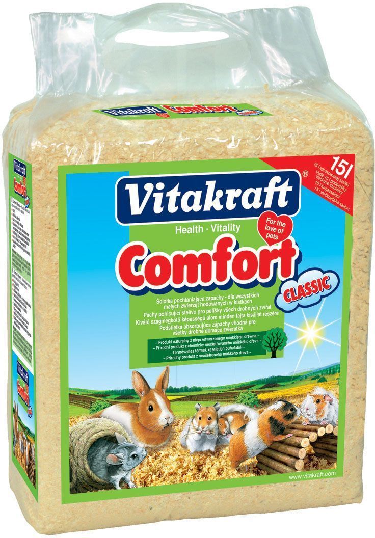 Опилки для грызунов Vitakraft Comfort Classic, 15 л0120710 Опилки для грызунов Vitakraft Comfort Classic, 15 л0120710Подстилка для всех маленьких животных. Без вредителей, термически обработан